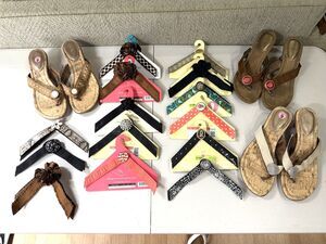 Lindsay Phillips Switch Flop lot size 9 with 3 pair of shoes & 11 straps